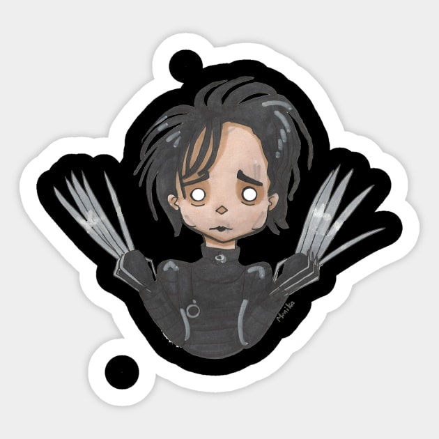 Edward Scissorhands Sticker by MONIKASPOOK13